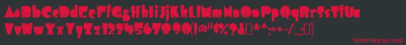 フォントairmole antique – 黒い背景に赤い文字