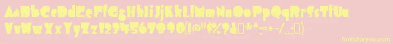 airmole antique Font – Yellow Fonts on Pink Background