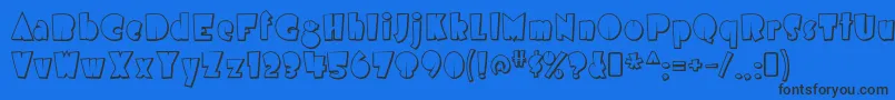 airmole shaded Font – Black Fonts on Blue Background