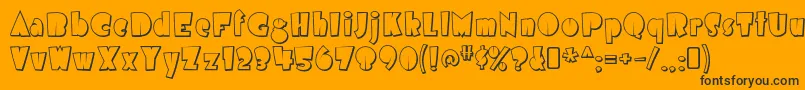 airmole shaded Font – Black Fonts on Orange Background