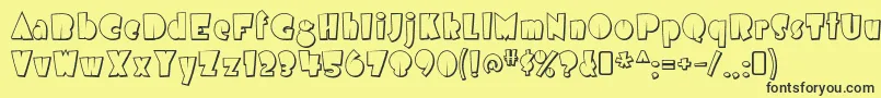 airmole shaded Font – Black Fonts on Yellow Background