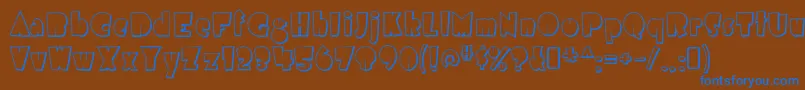 airmole shaded Font – Blue Fonts on Brown Background