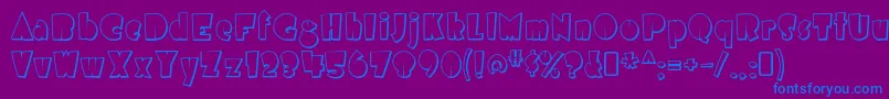 airmole shaded-Schriftart – Blaue Schriften auf violettem Hintergrund