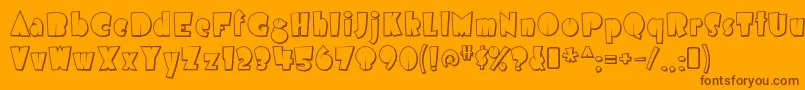 airmole shaded Font – Brown Fonts on Orange Background