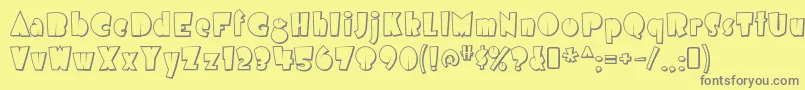 airmole shaded Font – Gray Fonts on Yellow Background