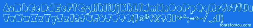 airmole shaded Font – Green Fonts on Blue Background