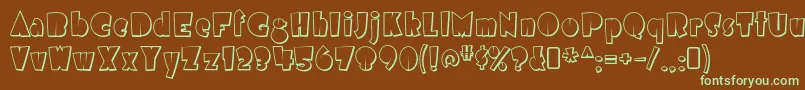 airmole shaded Font – Green Fonts on Brown Background