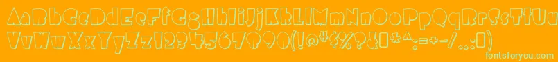 airmole shaded Font – Green Fonts on Orange Background