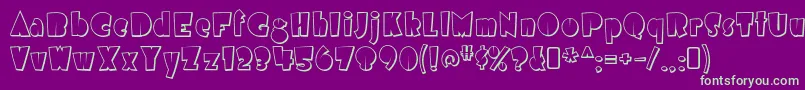 airmole shaded Font – Green Fonts on Purple Background