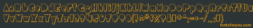 airmole shaded Font – Orange Fonts on Black Background