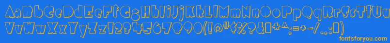 airmole shaded Font – Orange Fonts on Blue Background