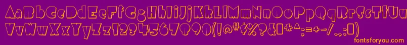 airmole shaded Font – Orange Fonts on Purple Background