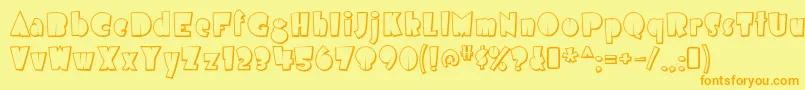 airmole shaded Font – Orange Fonts on Yellow Background