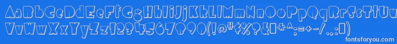 airmole shaded Font – Pink Fonts on Blue Background