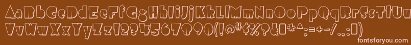 airmole shaded Font – Pink Fonts on Brown Background