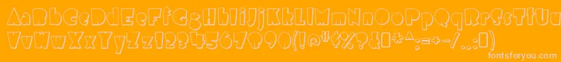 airmole shaded Font – Pink Fonts on Orange Background