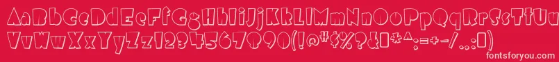 airmole shaded Font – Pink Fonts on Red Background