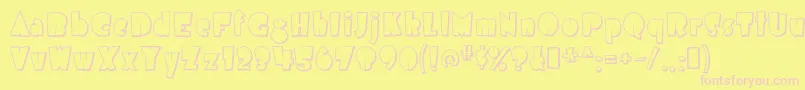 airmole shaded Font – Pink Fonts on Yellow Background