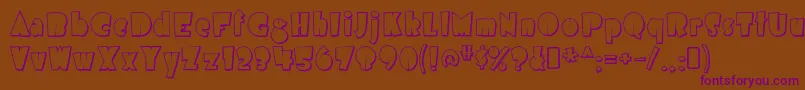 airmole shaded-Schriftart – Violette Schriften auf braunem Hintergrund