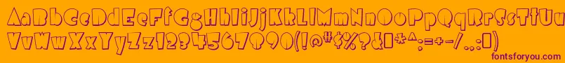 airmole shaded Font – Purple Fonts on Orange Background