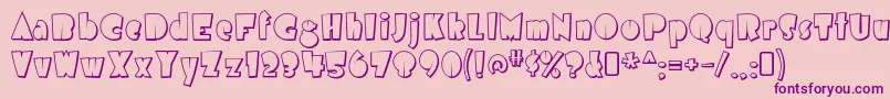 airmole shaded Font – Purple Fonts on Pink Background