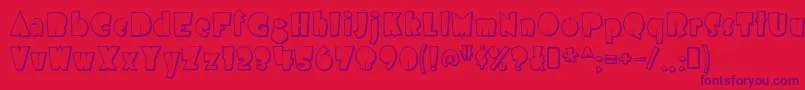 airmole shaded Font – Purple Fonts on Red Background