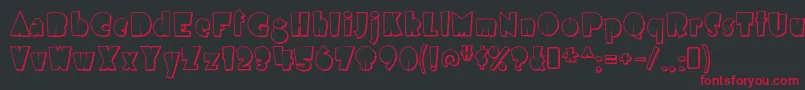 airmole shaded Font – Red Fonts on Black Background