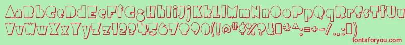 airmole shaded Font – Red Fonts on Green Background