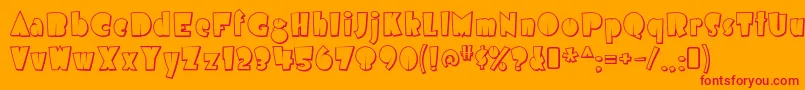 airmole shaded Font – Red Fonts on Orange Background