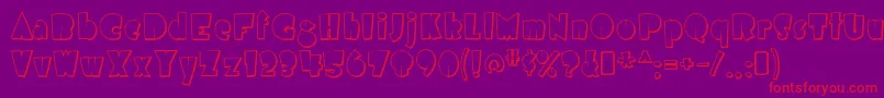 airmole shaded Font – Red Fonts on Purple Background