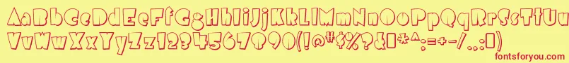 airmole shaded Font – Red Fonts on Yellow Background