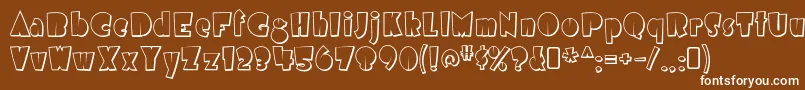 airmole shaded Font – White Fonts on Brown Background