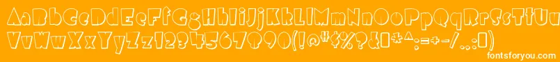 airmole shaded Font – White Fonts on Orange Background