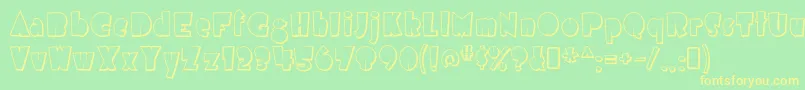 airmole shaded Font – Yellow Fonts on Green Background