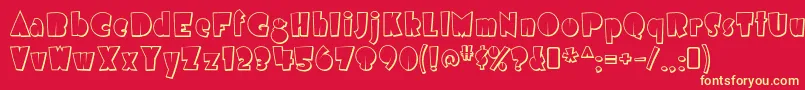 airmole shaded Font – Yellow Fonts on Red Background