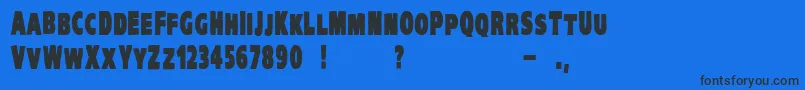 VtcKreepykomikaoneBold Font – Black Fonts on Blue Background