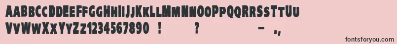 VtcKreepykomikaoneBold Font – Black Fonts on Pink Background