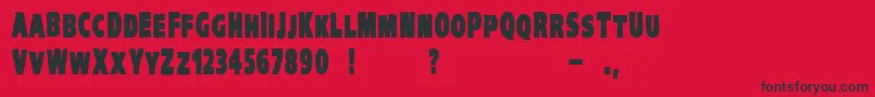 VtcKreepykomikaoneBold Font – Black Fonts on Red Background