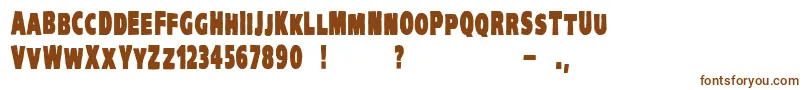 VtcKreepykomikaoneBold Font – Brown Fonts on White Background