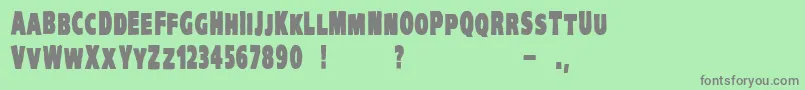 VtcKreepykomikaoneBold Font – Gray Fonts on Green Background