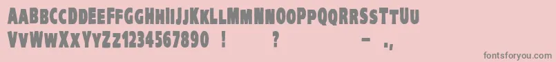 VtcKreepykomikaoneBold Font – Gray Fonts on Pink Background