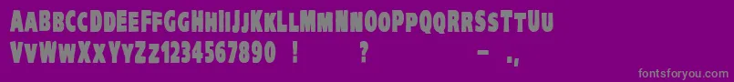 VtcKreepykomikaoneBold Font – Gray Fonts on Purple Background