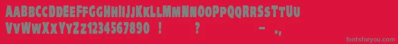 VtcKreepykomikaoneBold Font – Gray Fonts on Red Background