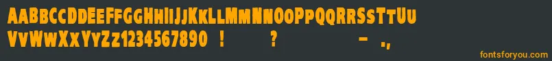 VtcKreepykomikaoneBold Font – Orange Fonts on Black Background