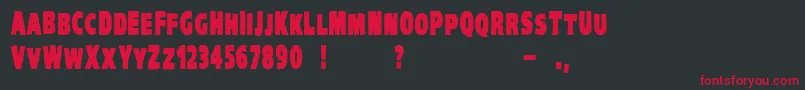 VtcKreepykomikaoneBold Font – Red Fonts on Black Background