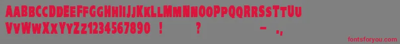 VtcKreepykomikaoneBold Font – Red Fonts on Gray Background