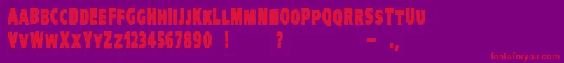 VtcKreepykomikaoneBold Font – Red Fonts on Purple Background