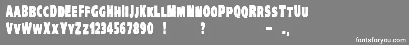 VtcKreepykomikaoneBold Font – White Fonts on Gray Background