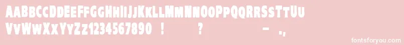 VtcKreepykomikaoneBold Font – White Fonts on Pink Background