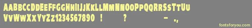 VtcKreepykomikaoneBold Font – Yellow Fonts on Gray Background